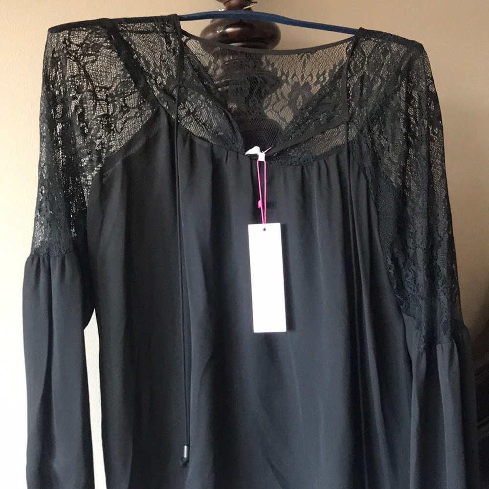 Parker New with tags stunning black  blouse